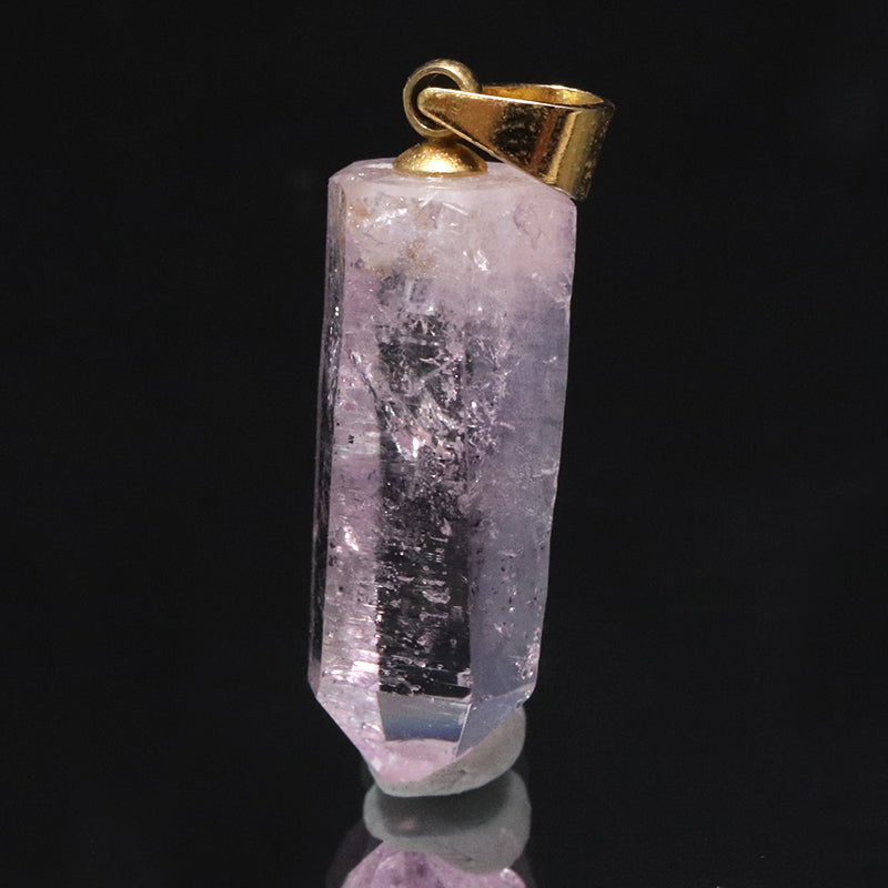 【対象商品10点以上ご購入で30％OFF/決済時に自動割引】ペンダントトップ　ベラクルスアメジスト＜メキシコ産＞　不定形　ステンレス製　ゴールド　ケース付き  [co-g1893]