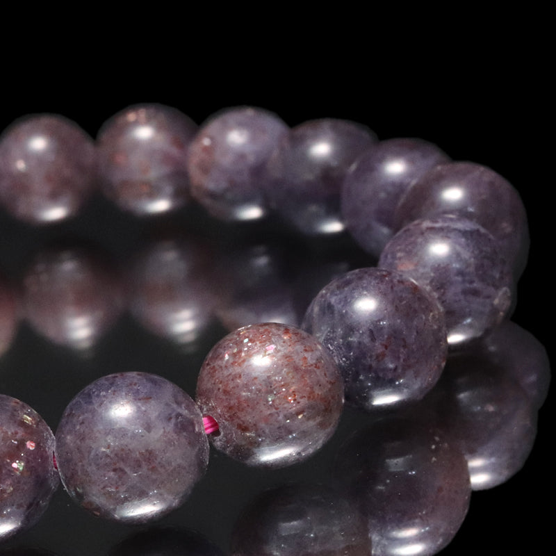 ブレス　アイオライトサンストーン＜インド産＞　丸　 [co-g1896]