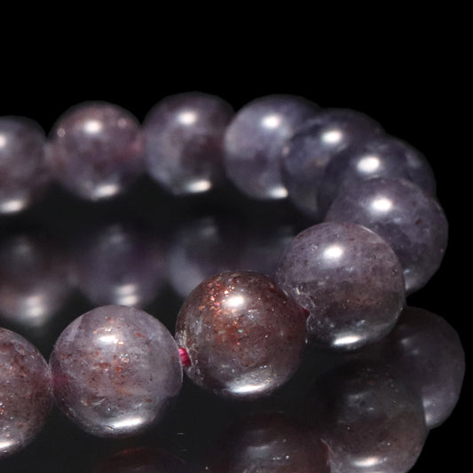 ブレス　アイオライトサンストーン＜インド産＞　丸　 [co-g1896]