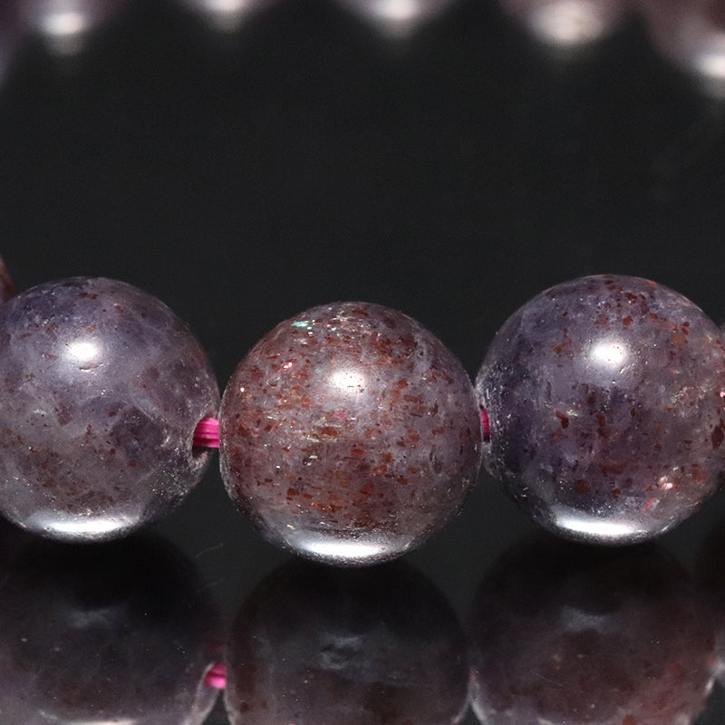 ブレス　アイオライトサンストーン＜インド産＞　丸　 [co-g1896]