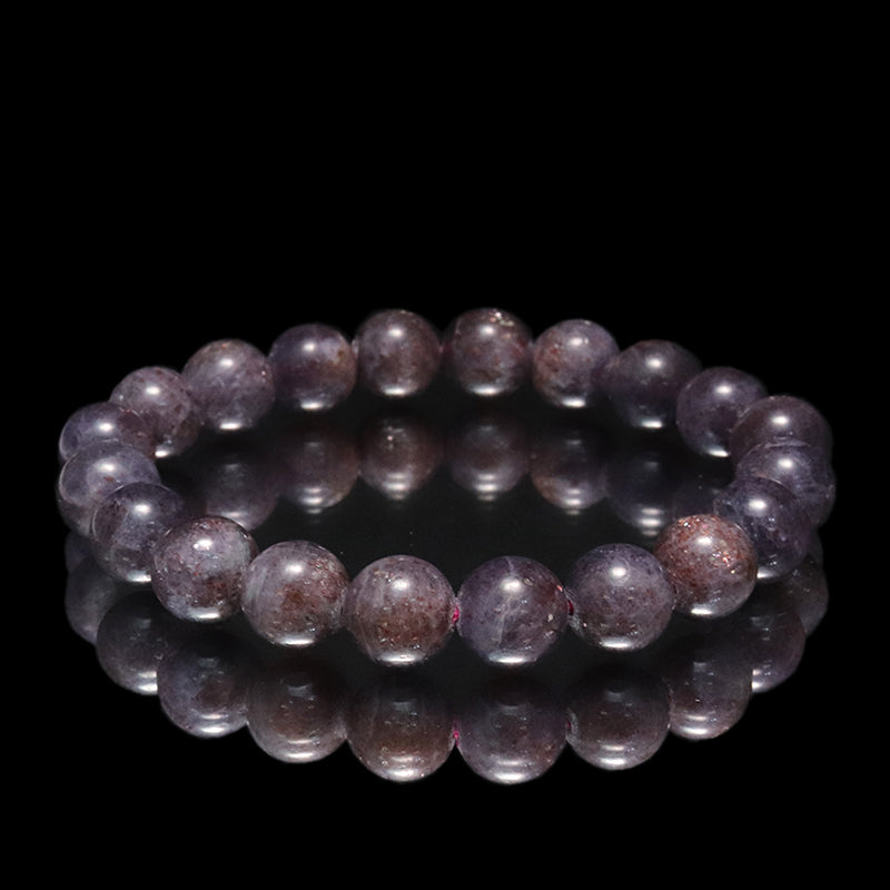 ブレス　アイオライトサンストーン＜インド産＞　丸　 [co-g1896]