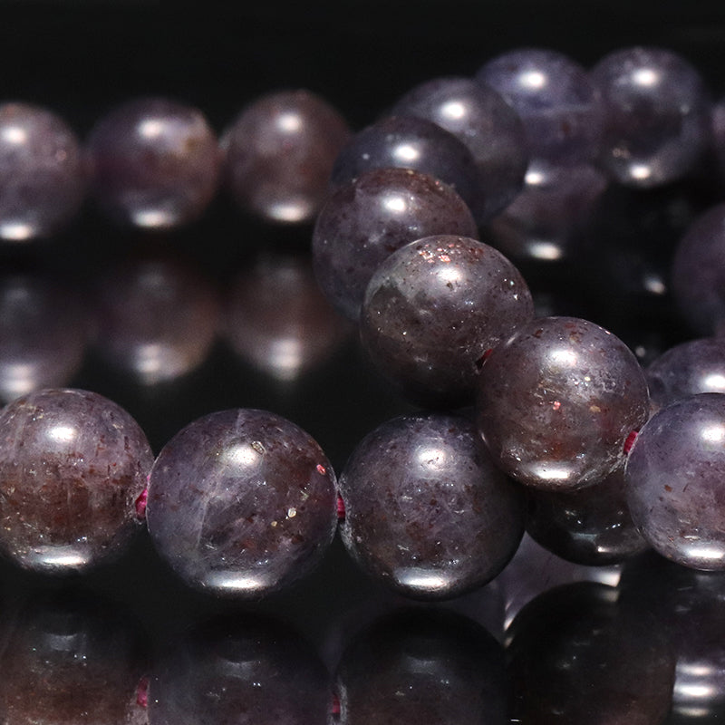 ブレス　アイオライトサンストーン＜インド産＞　丸　 [co-g1896]