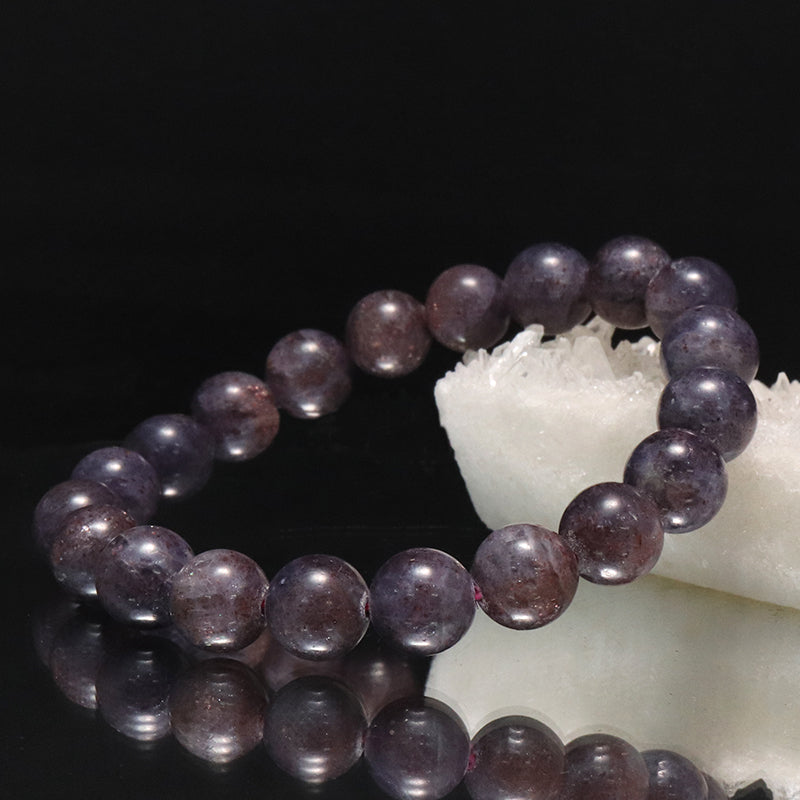 ブレス　アイオライトサンストーン＜インド産＞　丸　 [co-g1896]