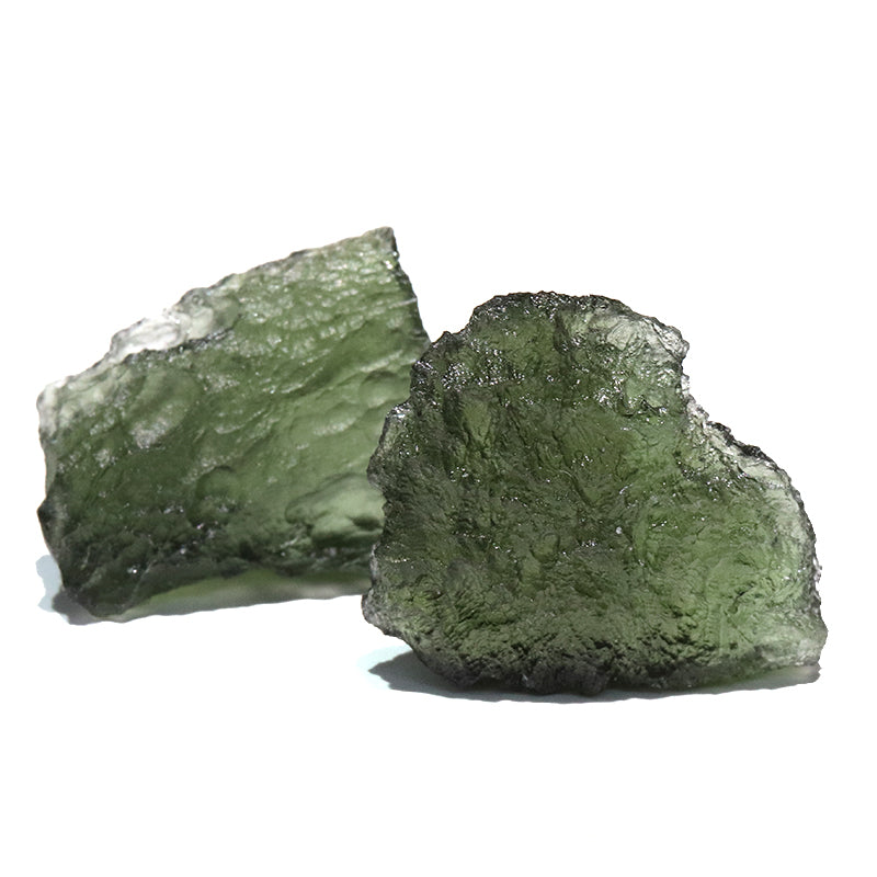 原石　モルダバイト　チェコ産　約4.7～4.9ｇ　ランダム発送　ケース付き  [co-g1904]