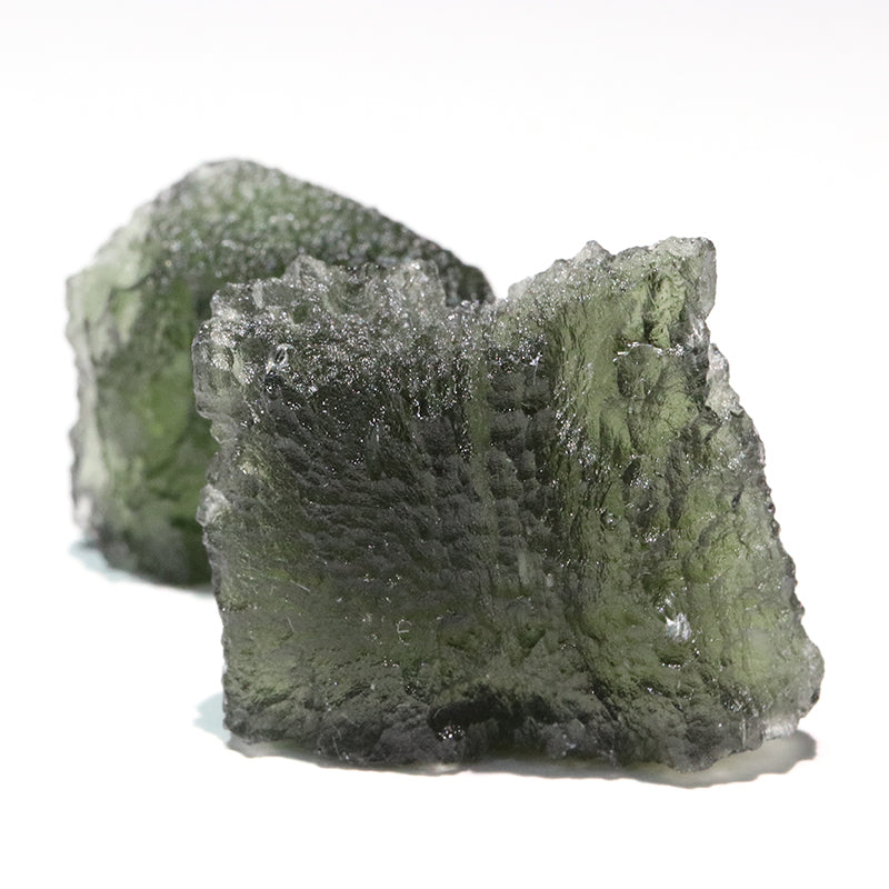 原石　モルダバイト　チェコ産　約5.1～5.2ｇ　ランダム発送　ケース付き  [co-g1905]