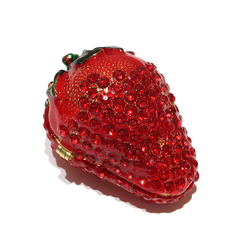 【特価品】ジュエリーボックス　イチゴ　約3.7cm×約5.6cm　亜鉛合金製　ランダム発送  [co-g1010]