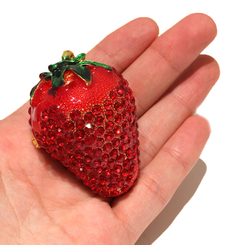 【特価品】ジュエリーボックス　イチゴ　約3.7cm×約5.6cm　亜鉛合金製　ランダム発送  [co-g1010]