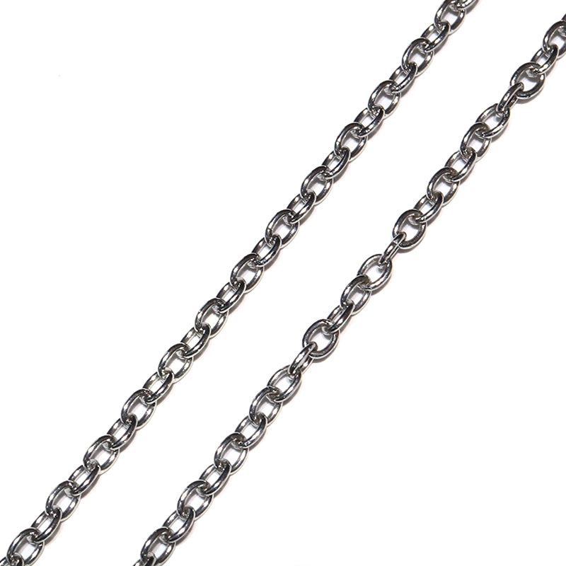 パーツ　サージカルステンレスチェーン　S-25　アズキ(幅約2mm) 　[co-g1918]