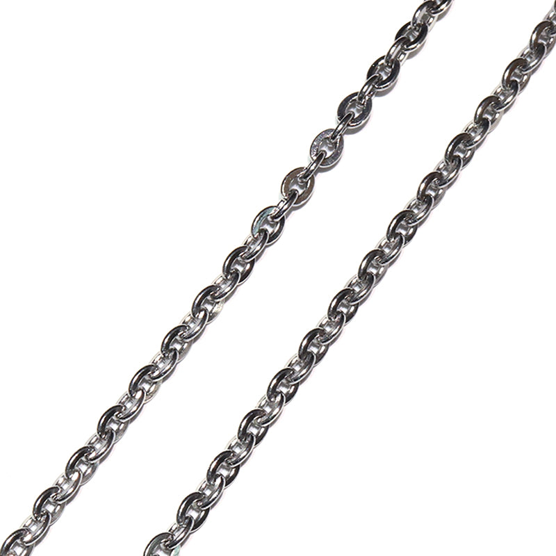 パーツ　サージカルステンレスチェーン　S-21　アズキ(幅約3mm) 　[co-g1917]