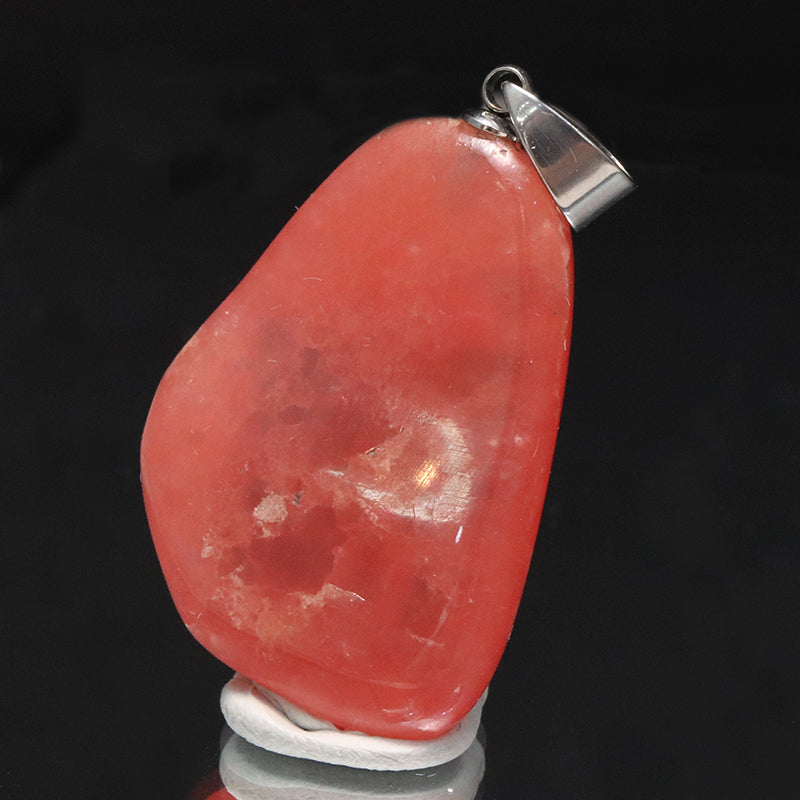 【対象商品10点以上ご購入で30％OFF/決済時に自動割引】ペンダントトップ　インカローズ＜アルゼンチン産＞　原石　約19mm×約28mm　手磨き　ステンレス製　シルバー　  [co-g1922]