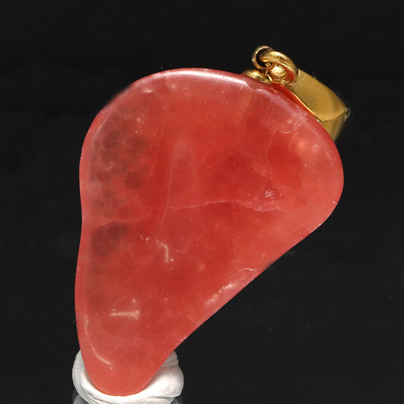 【対象商品10点以上ご購入で30％OFF/決済時に自動割引】ペンダントトップ　インカローズ＜アルゼンチン産＞　原石　約23.4mm×約31.2mm　手磨き　ステンレス製　ゴールド　  [co-g1925]