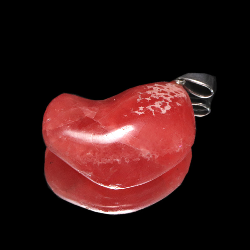 【対象商品10点以上ご購入で30％OFF/決済時に自動割引】ペンダントトップ　インカローズ＜アルゼンチン産＞　原石　約22.8mm×約29.4mm　手磨き　ステンレス製　シルバー　  [co-g1932]