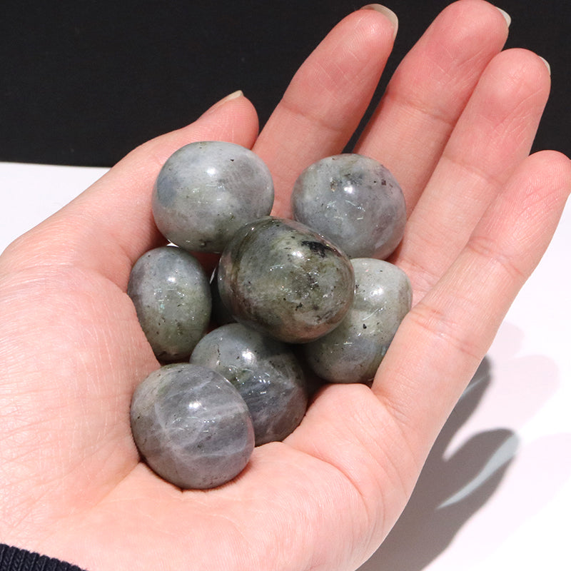 タンブル　クリスタルヒーリングセット　ラブラドライト＜マダガスカル産＞　ミニ　約10個  [co-g1938]