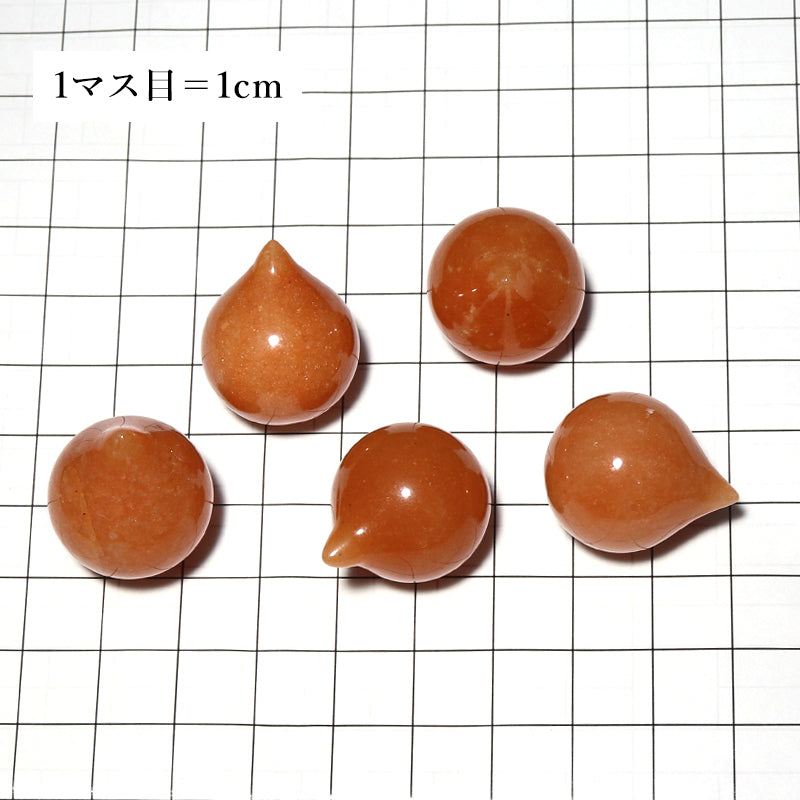 オレンジアベンチュリン 　摩尼宝珠（如意宝珠）　ランダム発送 [co-g2564]