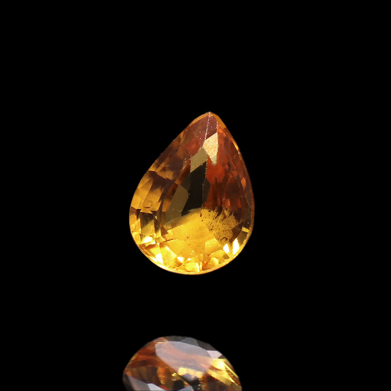 ルース　ファンシーサファイア＜スリランカ産＞　オレンジ　ペアシェイプ　約3×4mm  [co-g1043]