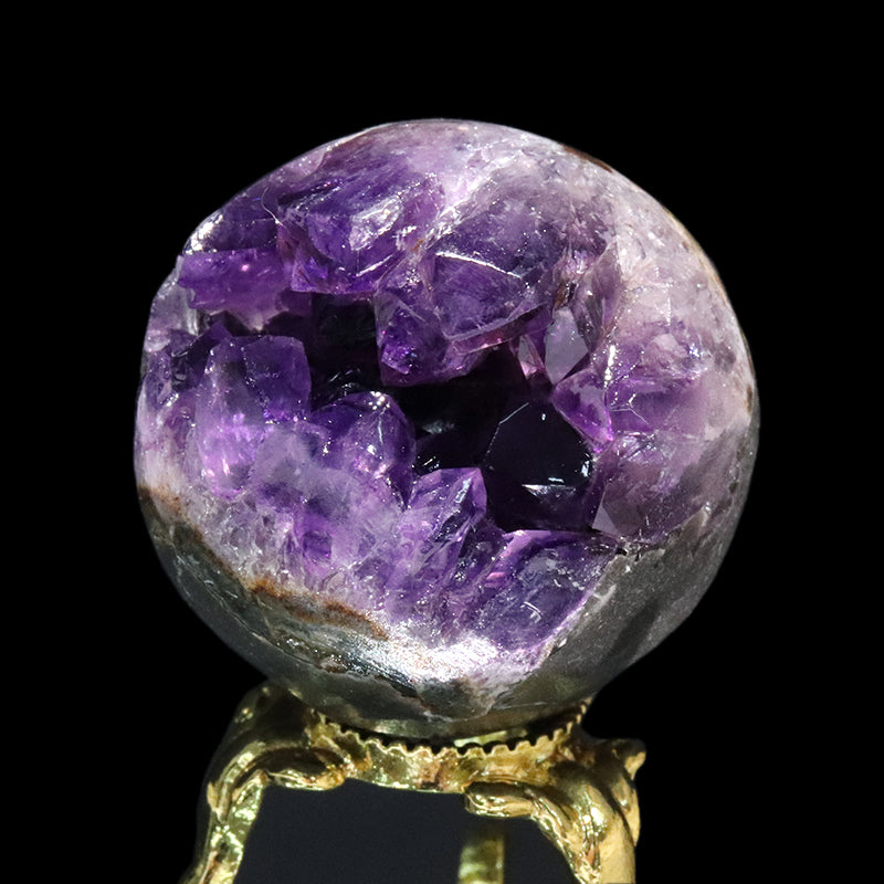 置物　笑口アメジスト　ウルグアイ産　全10種　ランダム発送  [co-g1949]