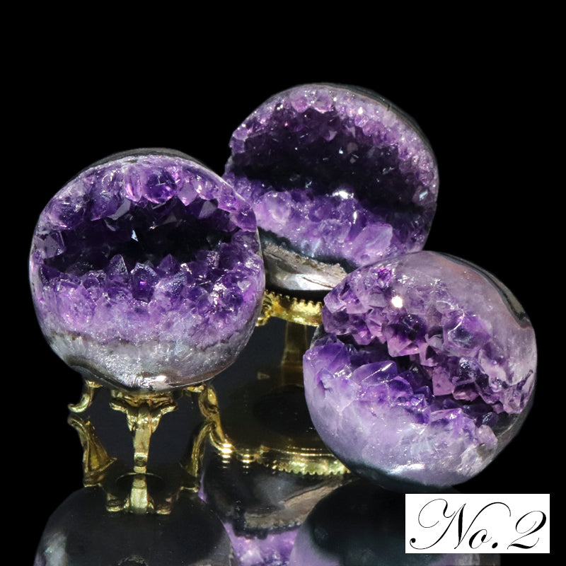 置物　笑口アメジスト　ウルグアイ産　全10種　ランダム発送  [co-g1949]