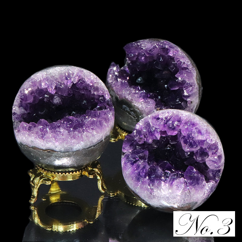 置物　笑口アメジスト　ウルグアイ産　全10種　ランダム発送  [co-g1949]