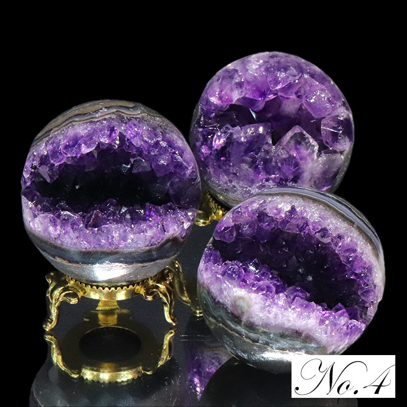置物　笑口アメジスト　ウルグアイ産　全10種　ランダム発送  [co-g1949]