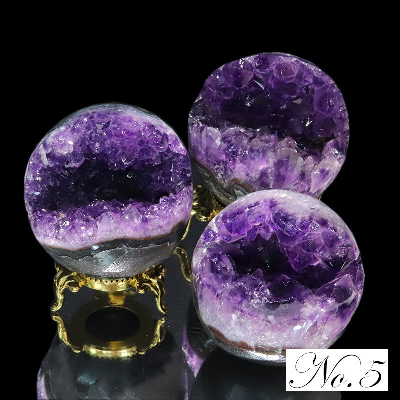 置物　笑口アメジスト　ウルグアイ産　全10種　ランダム発送  [co-g1949]