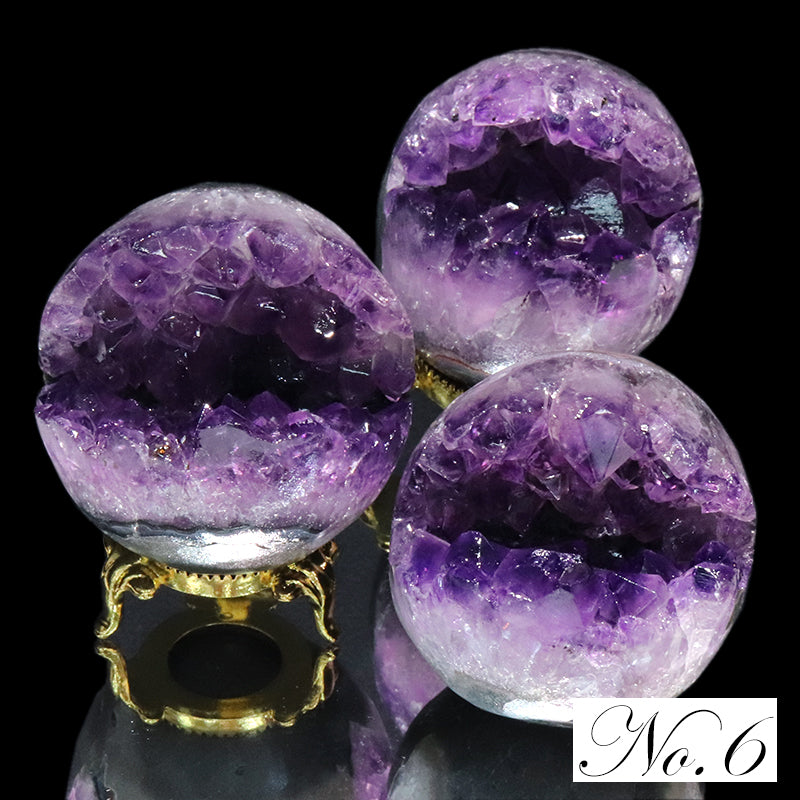 置物　笑口アメジスト　ウルグアイ産　全10種　ランダム発送  [co-g1949]
