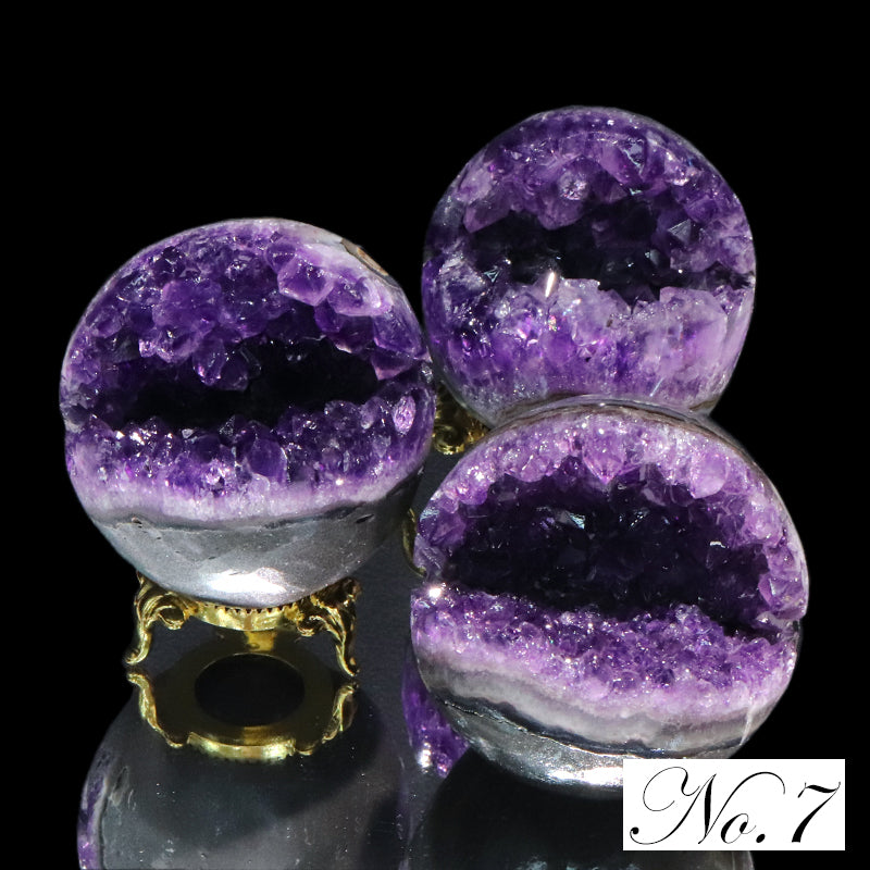 置物　笑口アメジスト　ウルグアイ産　全10種　ランダム発送  [co-g1949]