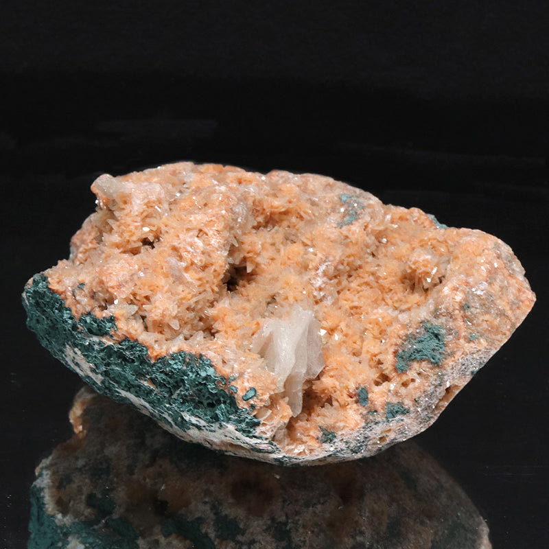 【特別価格】原石　グリーンアポフィライト×スティルバイト×オレンジヒューランダイト　共生鉱　インド産　  [co-g1952]