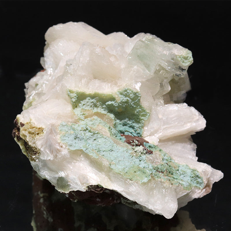 【特別価格】原石　グリーンアポフィライト×スティルバイト×モルデナイト　共生鉱　インド産　 [co-g1954]