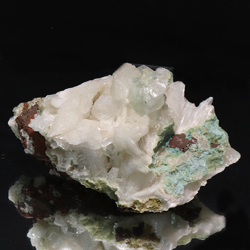 【特別価格】原石　グリーンアポフィライト×スティルバイト×モルデナイト　共生鉱　インド産　 [co-g1954]