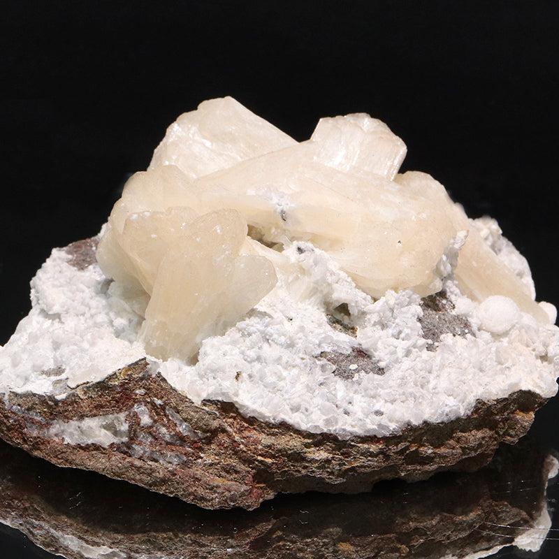 【特別価格】原石　アポフィライト×スティルバイト　インド産  [co-g1956]