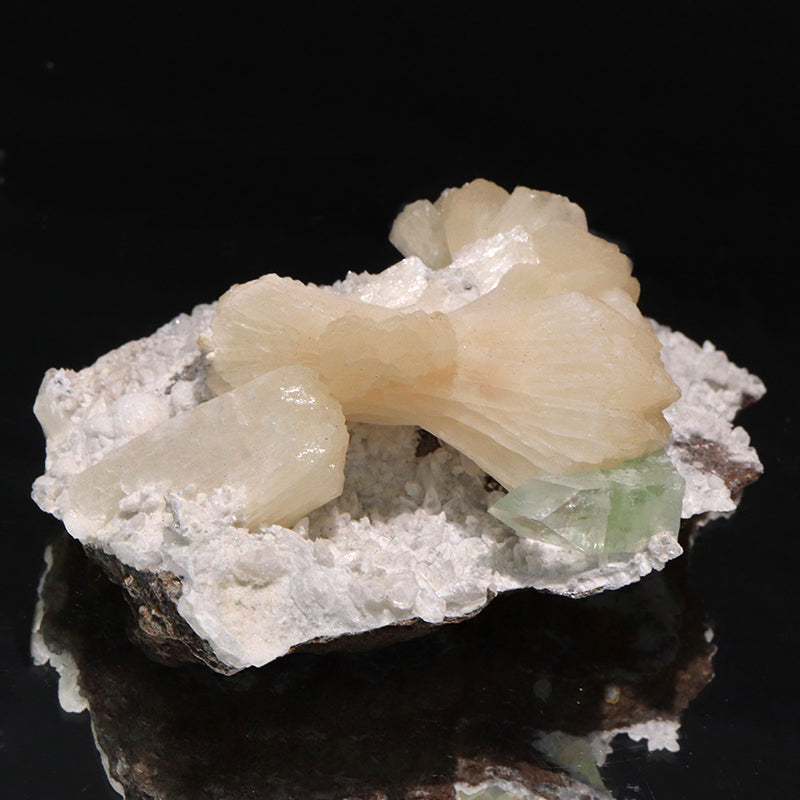 【特別価格】原石　アポフィライト×スティルバイト　インド産  [co-g1956]