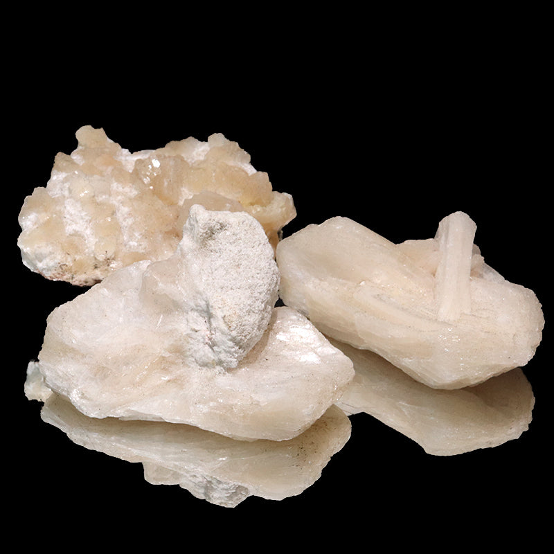 【特別価格】原石詰め合わせセット　アポフィライト×スティルバイト×ヒューランダイト　約10個入り　インド産  [co-g1957]