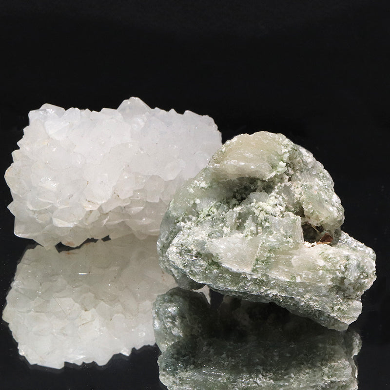 【特別価格】原石詰め合わせセット　アポフィライト×スティルバイト×モルデナイト×カルセドニー　約8個入り　インド産  [co-g1958]