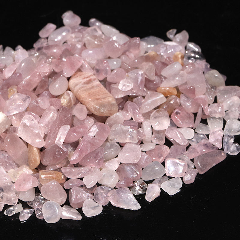 さざれ　ディープローズクォーツ　約3～5mm　約1kg  [co-g1959]