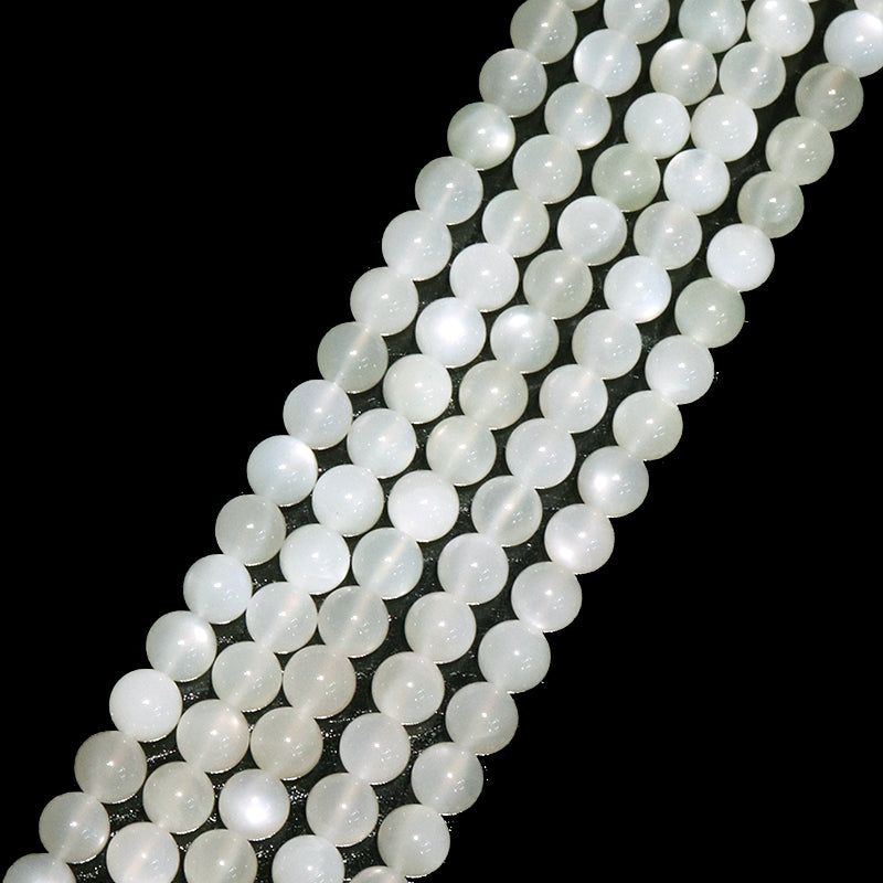 連　ホワイトムーンストーン＜タンザニア産＞　丸  [co-g1962]