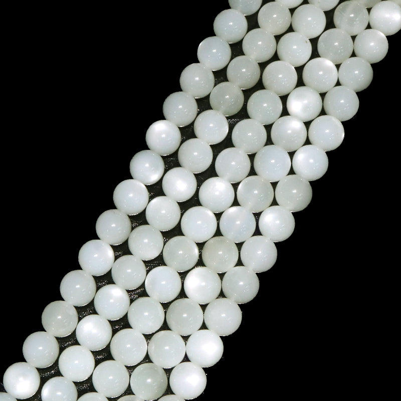 連　ホワイトムーンストーン＜タンザニア産＞　丸  [co-g1962]