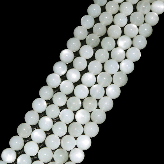 連　ホワイトムーンストーン＜タンザニア産＞　丸  [co-g1962]