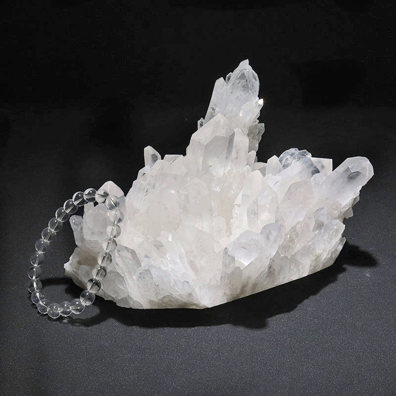 水晶＜マダガスカル産＞　クラスター　約17〜22×約11〜15cm [co-g3121]