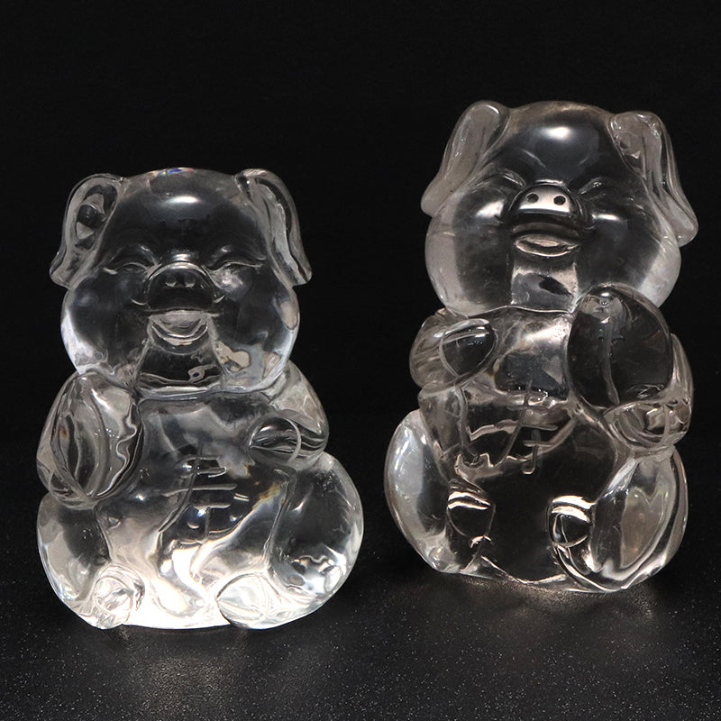 彫り物　水晶　豚 [co-g2006]