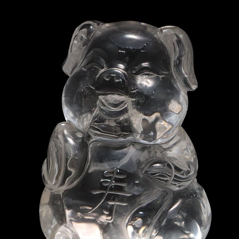 彫り物　水晶　豚 [co-g2006]