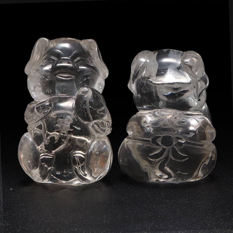 彫り物　水晶　豚 [co-g2006]