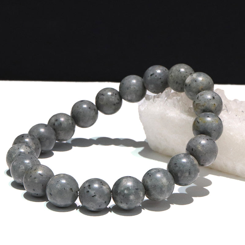 【日本銘石】ブレス　青海薬石＜新潟県産＞　ディープカラー　丸   [br-g8054]