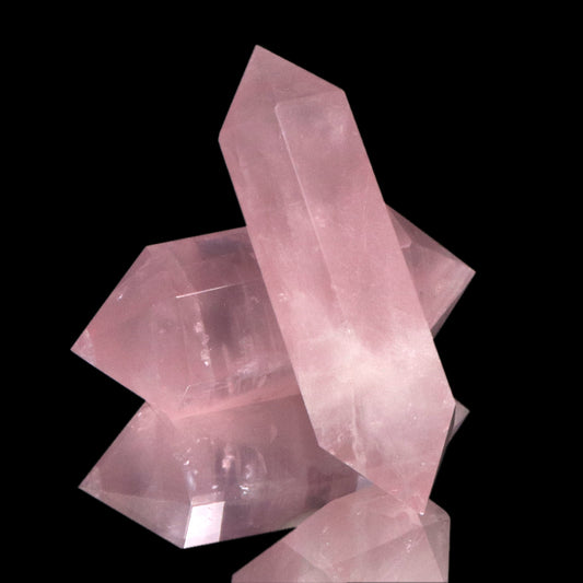 原石　ローズクォーツ　ダブルポイント　長さ約5.8～9.7cm　ブラジル産  [co-g2014]