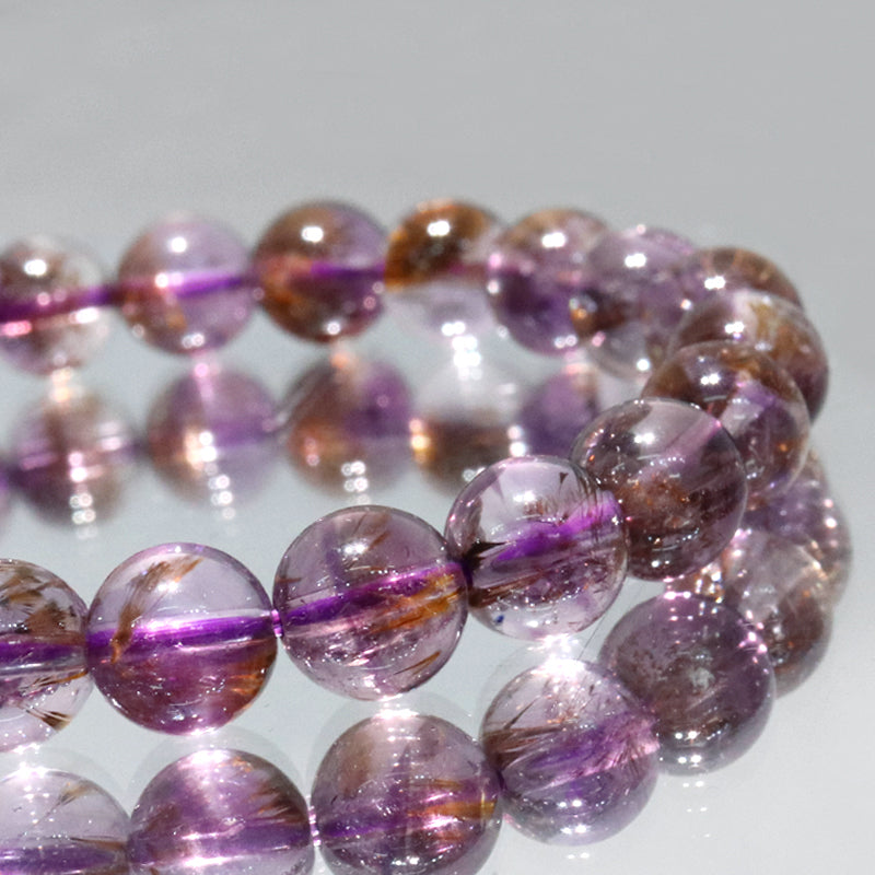 【動画】ブレス　カコクセナイトインアメジスト＜ブラジル産＞　丸 [co-g2024]