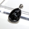 【割引不可】ブラックスピネル＜ミャンマー産＞　ローズカット　約12.5～14×13～17mm　Silver925　シルバー  [co-g25882]
