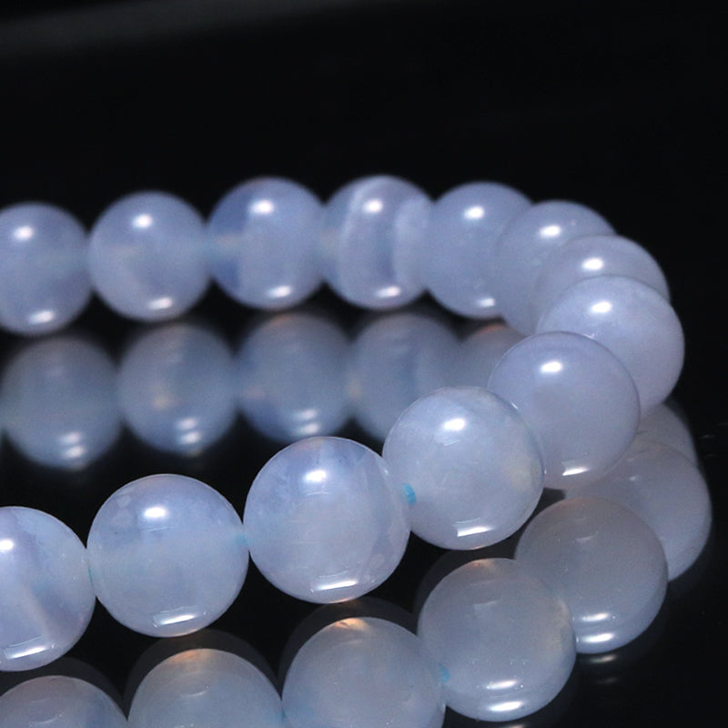 ブレス　ブルーレースアゲート＜南アフリカ産＞　丸  [co-g2029]