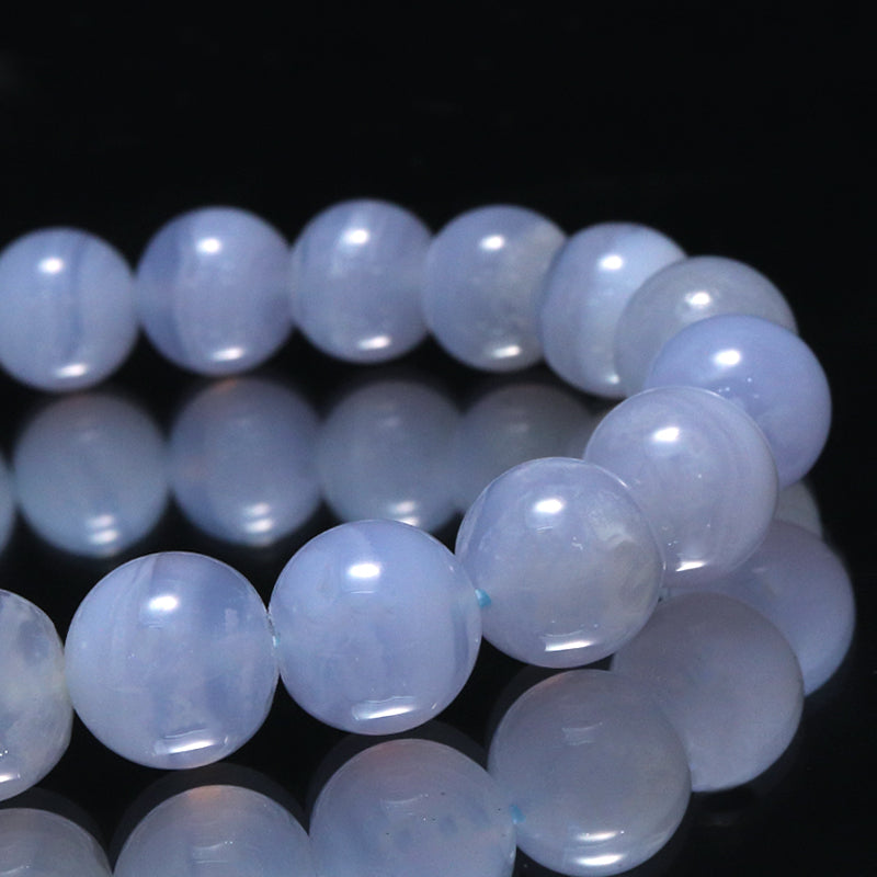 ブレス　ブルーレースアゲート＜南アフリカ産＞　丸  [co-g2029]