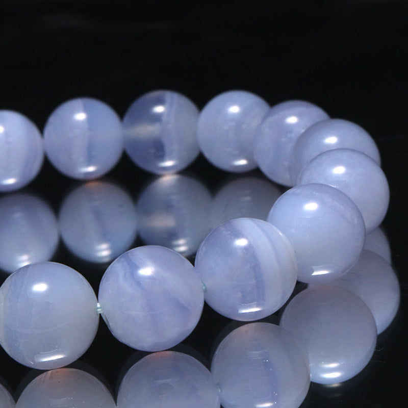 ブレス　ブルーレースアゲート＜南アフリカ産＞　丸  [co-g2029]