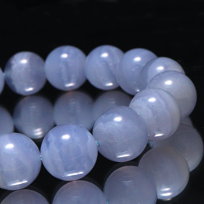 ブレス　ブルーレースアゲート＜南アフリカ産＞　丸  [co-g2029]