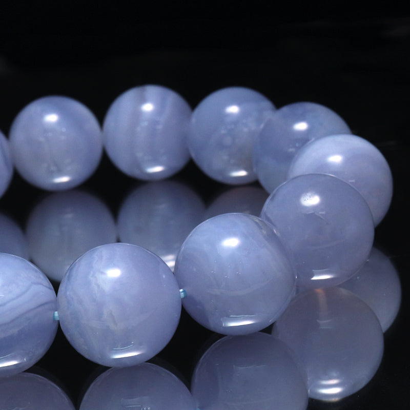 ブレス　ブルーレースアゲート＜南アフリカ産＞　丸  [co-g2029]